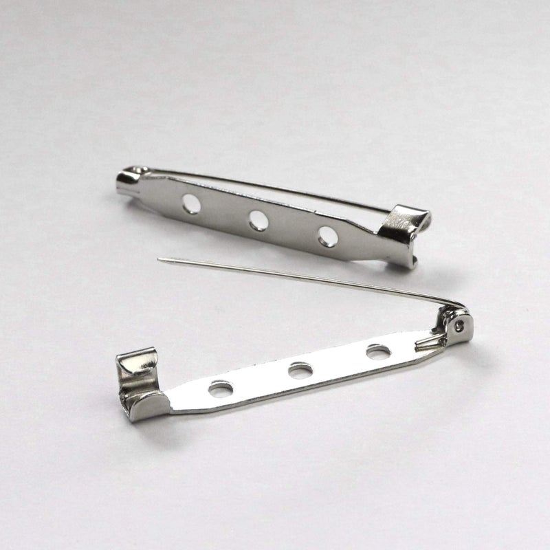 Millennial Essentials Bar Pins Brooch Clasp Pin Backs Safety Pin 100 Pieces Silver for Name Tags, Badges 1.5 Inch (38mm) - Image 5